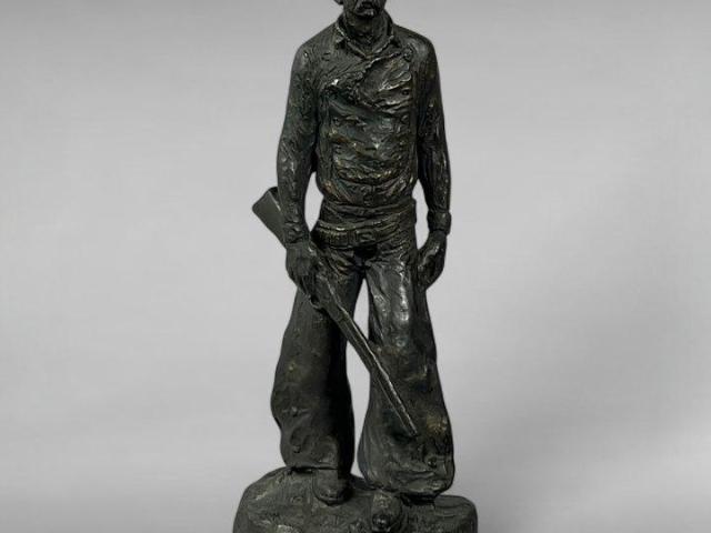 Late 20th-Century Cowboy Figurine by Michael Garman, Western Series Late 20th-Century Cowboy Figurine by Michael Garman, Western Series