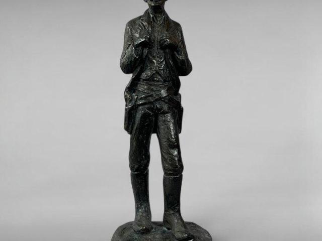 Late 20th-Century Resin Sculpture, Western Gunslinger by Michael Garman Late 20th-Century Resin Sculpture, Western Gunslinger by Michael Garman